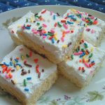 Quick and Easy Homemade Sugar Cookie Bars with Homemade Vanilla Frosting