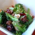 Classic Potluck Broccoli Salad with Cranberries and Almonds