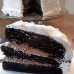Chocolate “Bliss” Cake with Fluffy White Frosting