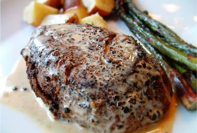Steak Au Poivre with Roasted Rosemary Potatoes Recipe