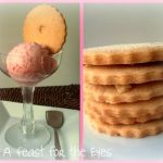 Strawberry Ice Cream and  Almond Shortbread Cookies