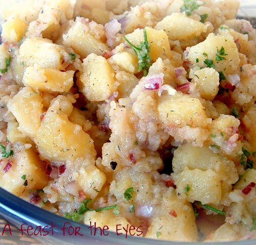 Authentic German Potato Salad Bavarian Kartoffel Salat A Feast For The Eyes