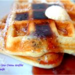 Fast and Easy Blueberry Sour Cream Waffles