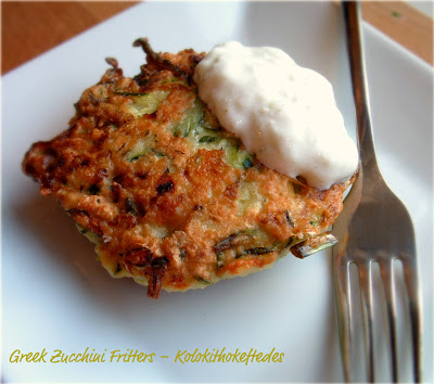 Greek Zucchini Fritters and Tzatziki Sauce– Kolokithokeftedes - A Feast ...