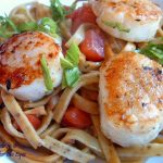 Perfectly Seared Scallops & Pasta, adapted from Steamy Kitchen