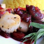 Fast and Easy Seared Sea Scallops with Cherry-Tarragon Sauce