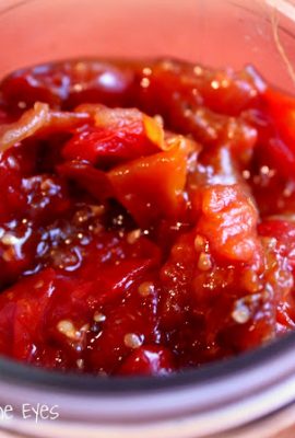 Savory Tomato Jam might sound odd, at first. This condiment recipe adds an extra layer of flavor to many dishes. A mound of this tomato jam atop chicken, fish or creamy polenta are perfect ways to enjoy end-of-summer tomatoes.