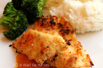 Baked Coconut Chicken with Apricot Dipping Sauce