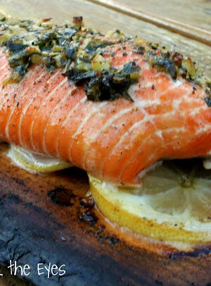 I've always wanted to try grilling fish on a cedar plank, and I finally got to do it. It's very easy to do, and makes a beautiful presentation. The best part is that it's not a lot of hard work. The flavor of the fish has a subtle taste of wood, and the fish turns out moist and flavorful.