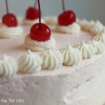 Cherry Vanilla Cake with Swiss Meringue Buttercream Frosting