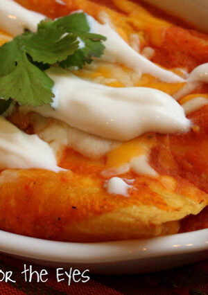 Enchiladas with fresh tomato sauce