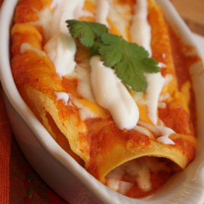 Enchiladas with fresh tomato sauce - A Feast For The Eyes