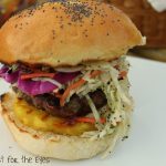 Grilled Hawaiian Burger with Pineapple and Slaw