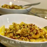 Pasta with Cauliflower, Bacon and Breadcrumbs– the “Almost Meatless” flavorful dish