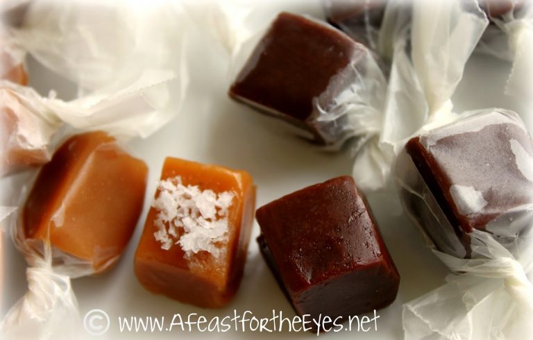 These Homemade Creamy Dark Chocolate or Salted Vanilla Bean Caramels are so easy to make! When I was a kid, my mom used to buy a bag of Kraft caramels that had both caramel and chocolate caramel flavors. I couldn’t pick a favorite, and now I can clone these at home! These are perfect as holiday gifts. I promise, you will love these!