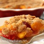 Homemade Peach Melba Streusel Pie (Peaches and Raspberries)