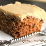 Moist and Flavorful Applesauce Cake with Penuche Frosting
