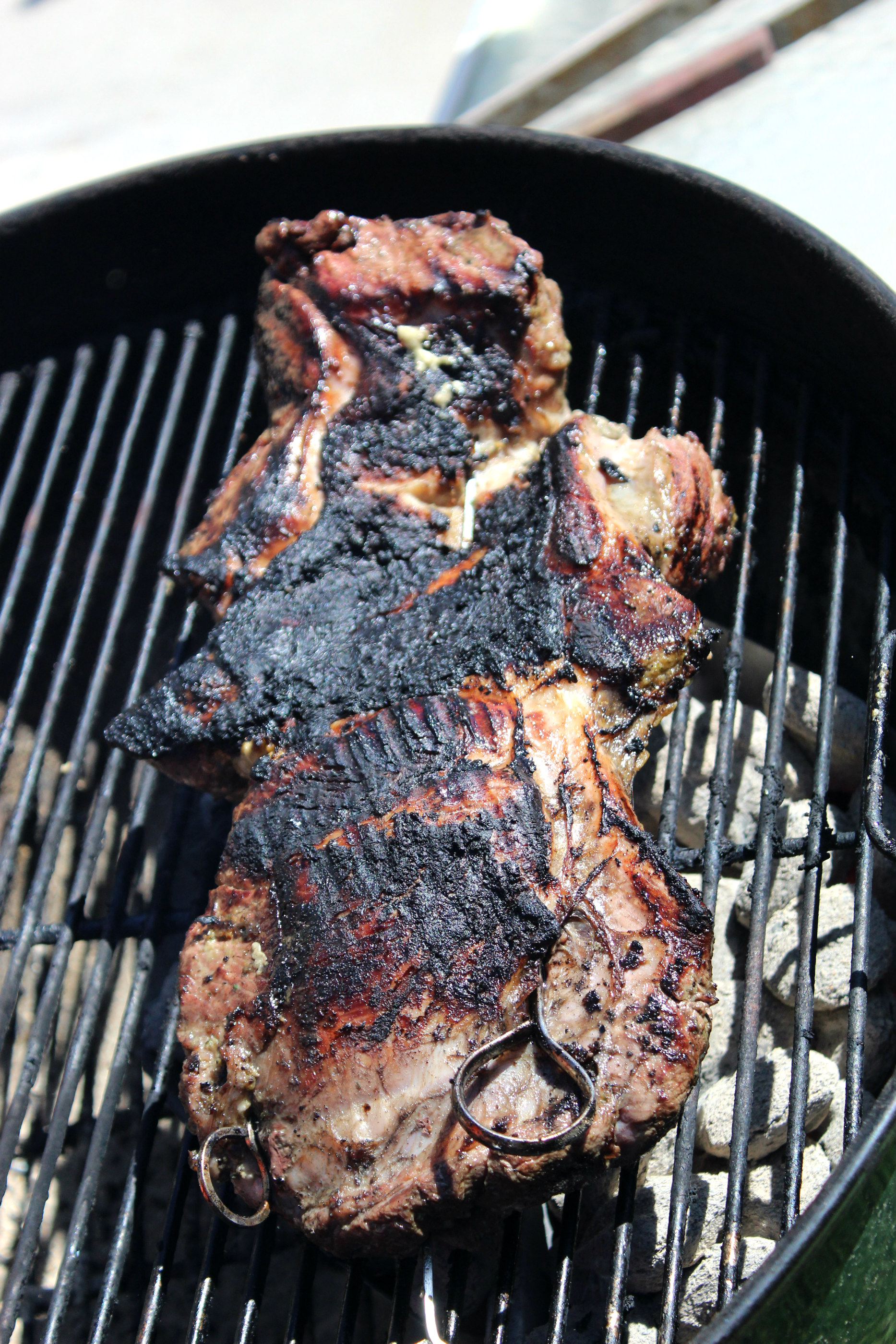 Grilled Butterflied Leg of Lamb and Mint Chimichurri Sauce - A Feast ...