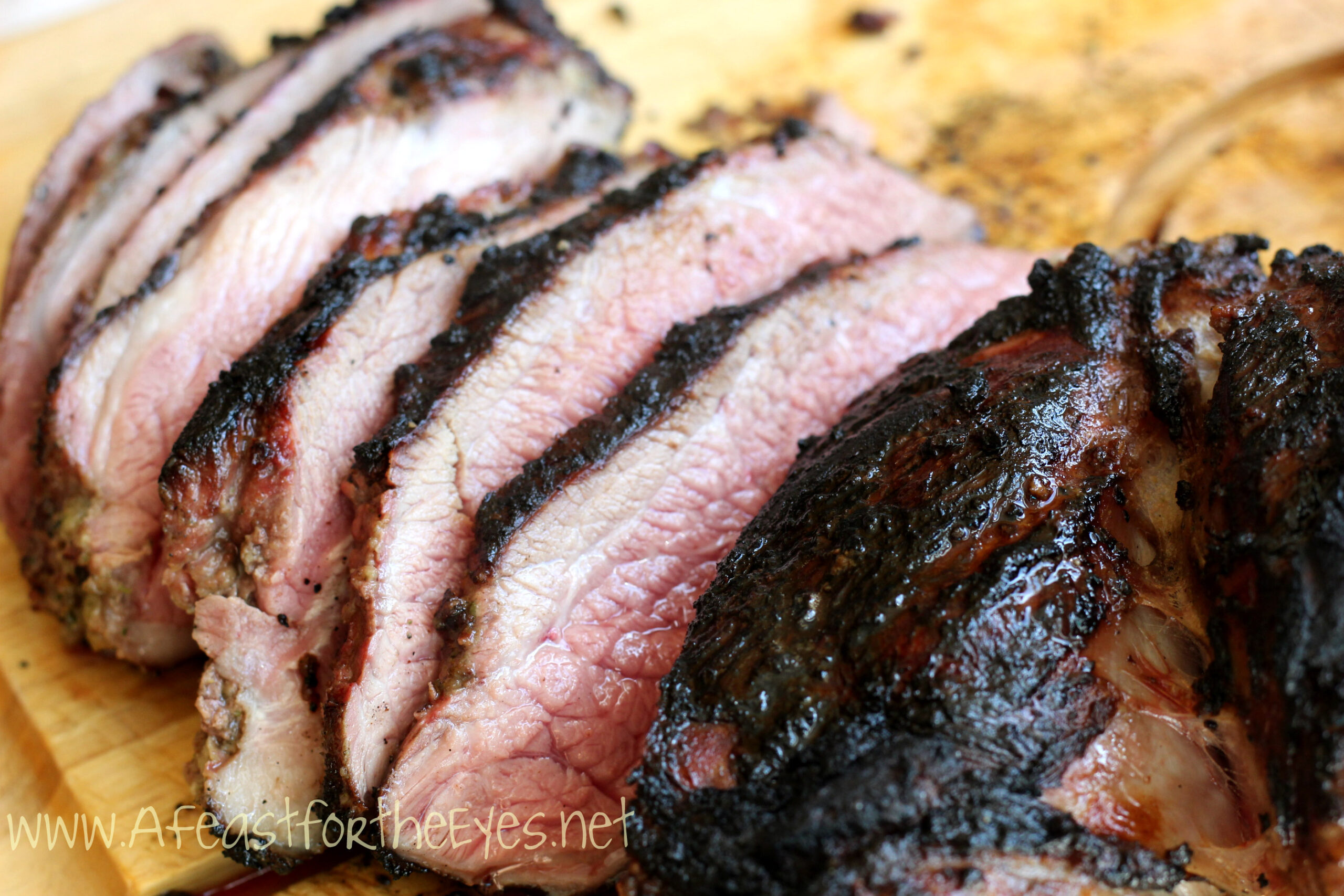 Sliced grilled leg of lamb