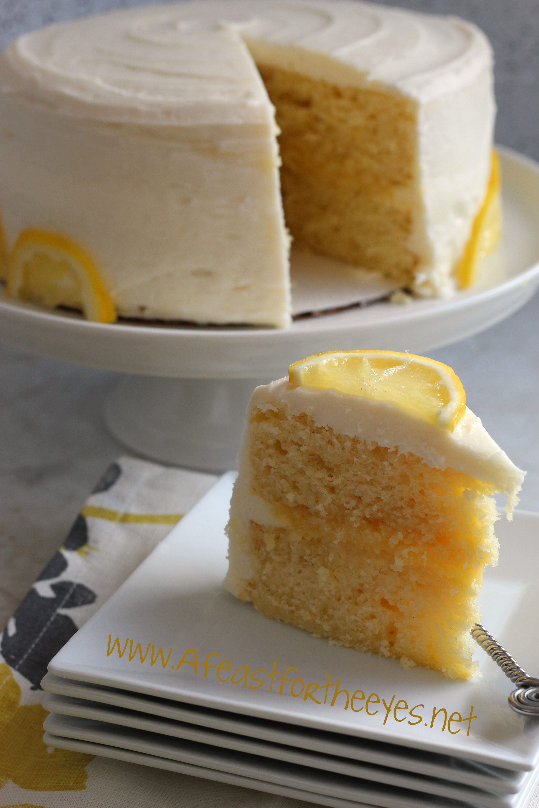Lemon Buttermilk Layer Cake With Lemon Curd And Cream Cheese Frosting