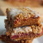 Sweet and Tart Easy Strawberry-Rhubarb Oatmeal Cookie Bars
