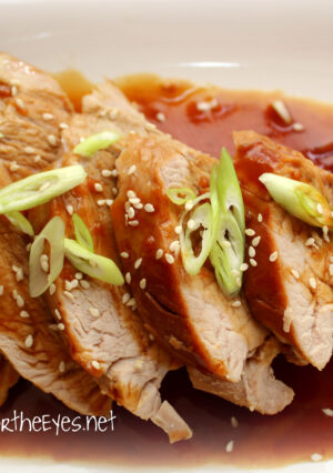 This recipe for Asian Pork Tenderloin incredibly easy to assemble and pressure cook. The pork tenderloin is perfectly tender and the honey soy sauce explodes with the flavors of garlic, ginger and sesame oil. This is the perfect quick dinner that comes together in minutes.