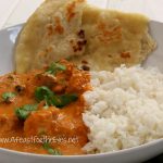 Butter Chicken is a Northern Indian dish, and a close cousin to Tikka Masala. The sauce is a rich and creamy tomato base with aromatics that include garam masala, ginger and a few other spices. Chicken thighs are coated in yogurt that, when broiled, mimics the char flavor of a traditional tandoori oven. Served with rice or warm naan (bread), this is a flavorful meal. As for heat? The serrano chili adds a touch of heat, but doesn't turn you into a fire breathing dragon! I can't rave enough about how much we loved this recipe. If you love Indian food, then this is the recipe for you!