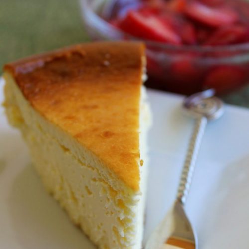 New York-Style Cheesecake with a Fresh Strawberry Topping - A Feast For ...