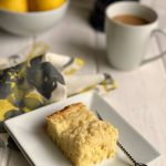 Lemon Cream Cheese Coffee Cake with a Crumble Topping