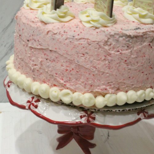 Chocolate Candy Cane Cake - A Feast For The Eyes