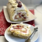 Strawberry Swiss Roll with Cream Cheese Whipped Cream Frosting