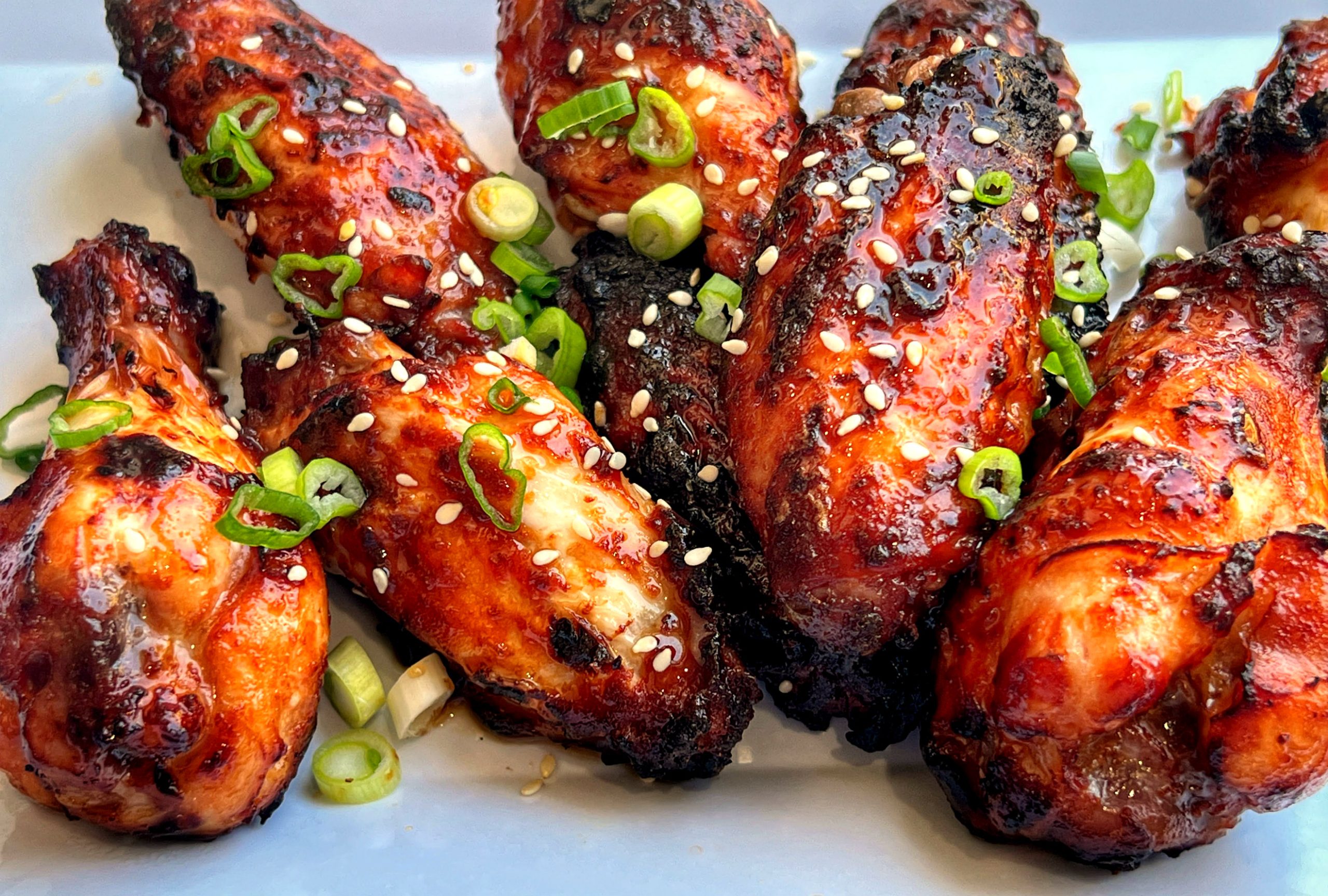 Air Fryer Glazed Korean Barbecue Chicken Drumettes, Made Healthy A Feast For The Eyes