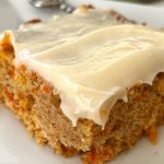 Delicious and Easy Light Carrot Cake Sheet Cake with Light Cream Cheese Frosting