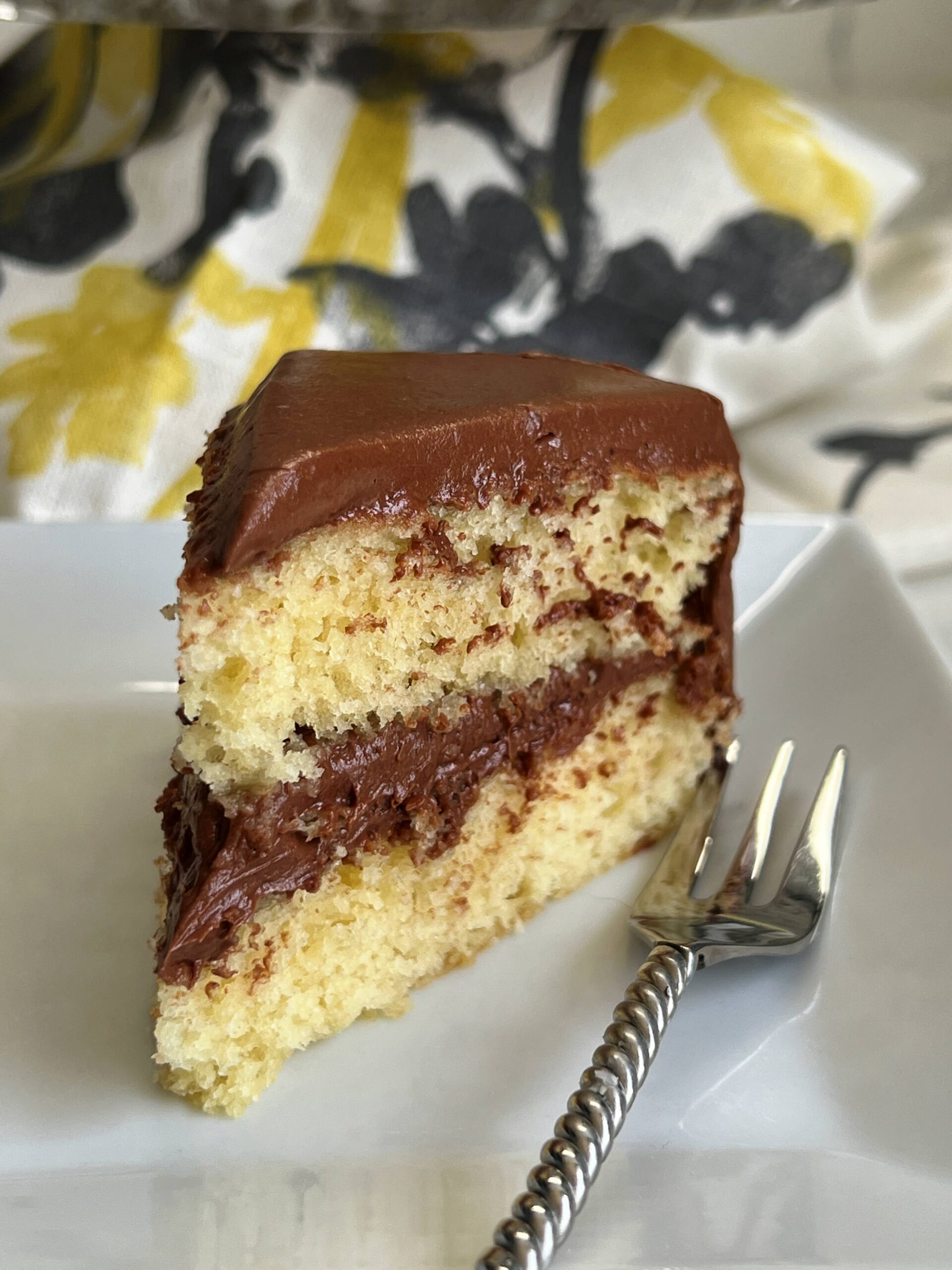 Homemade Classic Yellow Cake with Chocolate Frosting for Two - A Feast ...