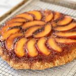 Stunning Cast Iron Pour-Over Peach Upside Down Cake