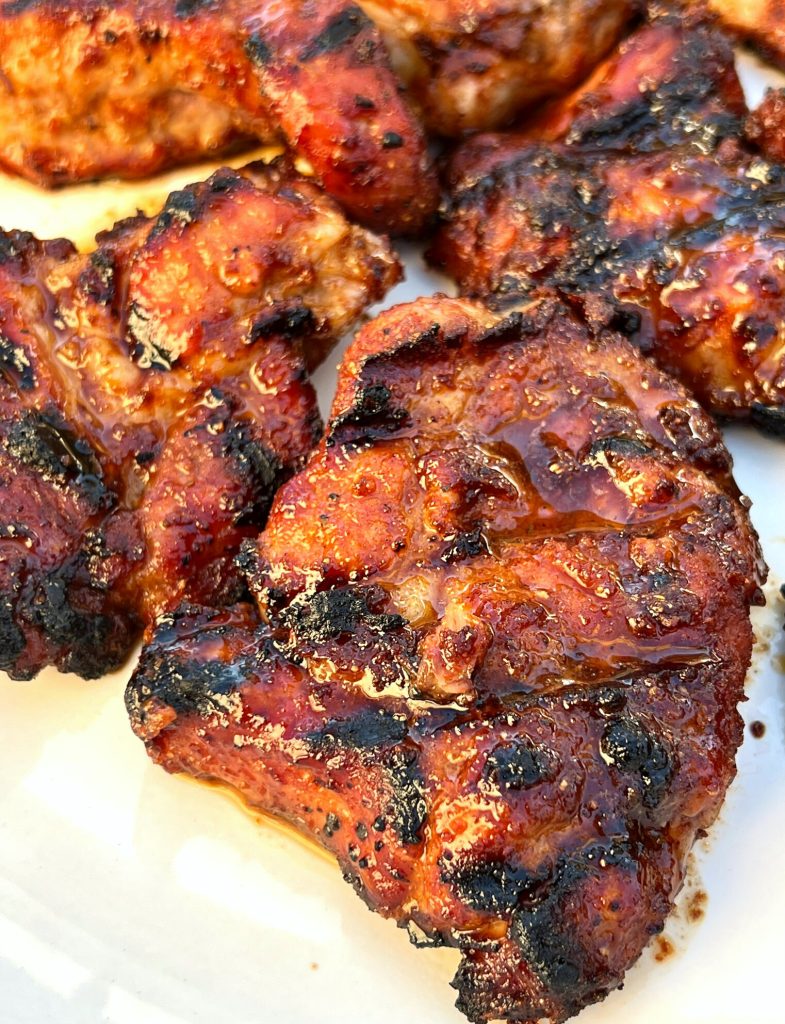 Barbecued Country-Style ribs are both inexpensive and flavorful.  With this recipe, you make a simple dry rub, and use half of that rub to make a quick no-cook barbecue sauce. There's a short brine involved, so that the pork grills nice and juicy.  Super simple, super delicious!