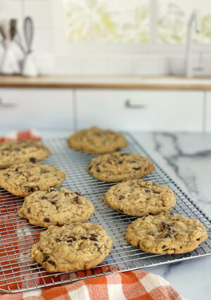 These are truly the BEST recipe clone for the DoubleTree Chocolate Chip Cookie that the DoubleTree by Hilton Hotels has been welcoming guests for 30 years, at check in. The cookies are presented warm, packed full of gooey chocolate chips, a little bit of oats and crunchy walnuts. These cookies are one of our favorites and we look forward to them when we stay at one their hotels. I've tried a few copycat versions of this recipe, but this one is IT!