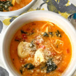 Creamy Tortellini Soup with Sausage and Spinach