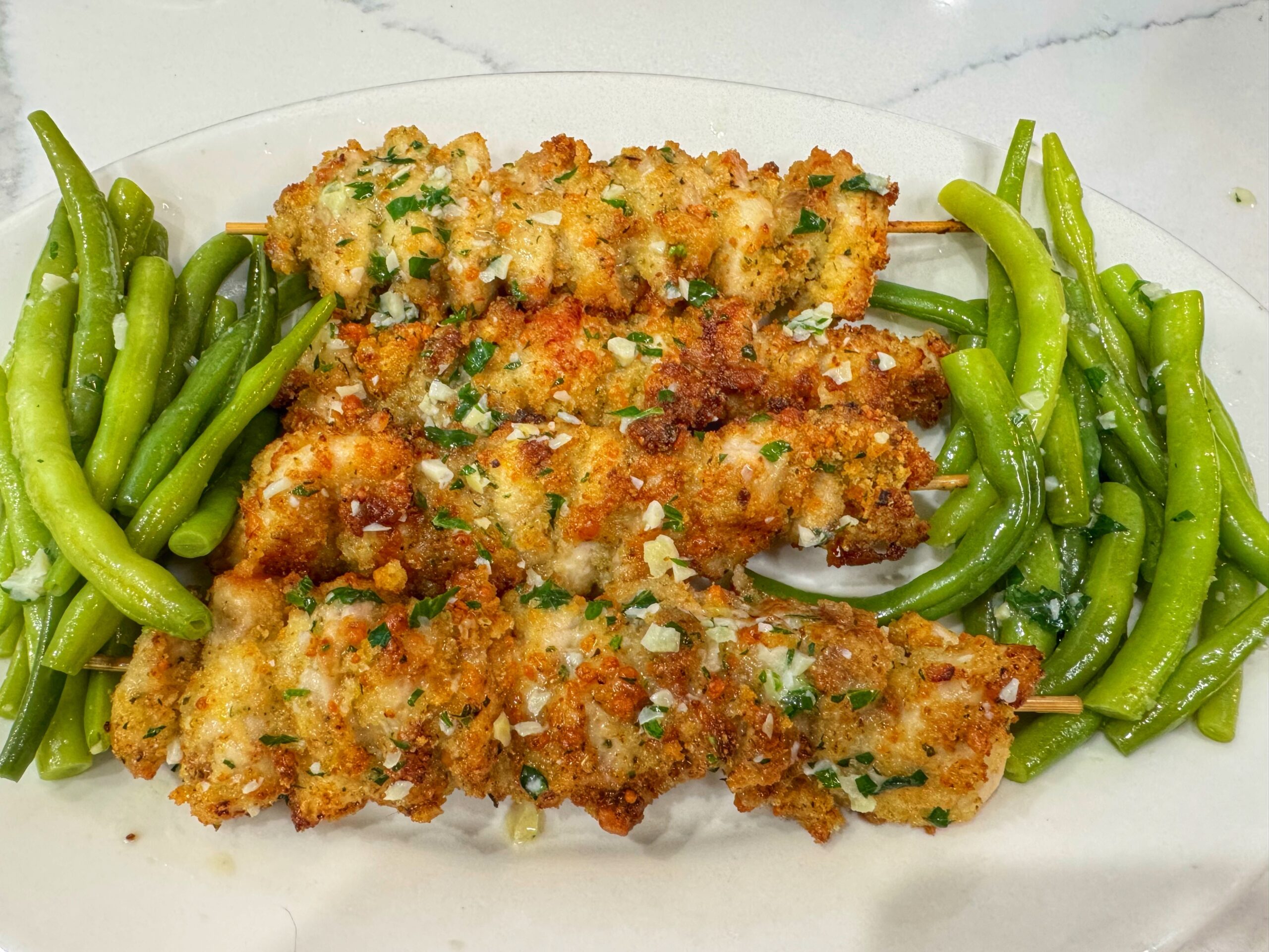 Air Fryer Lemon Garlic Butter Chicken Spiedini - A Feast For The Eyes