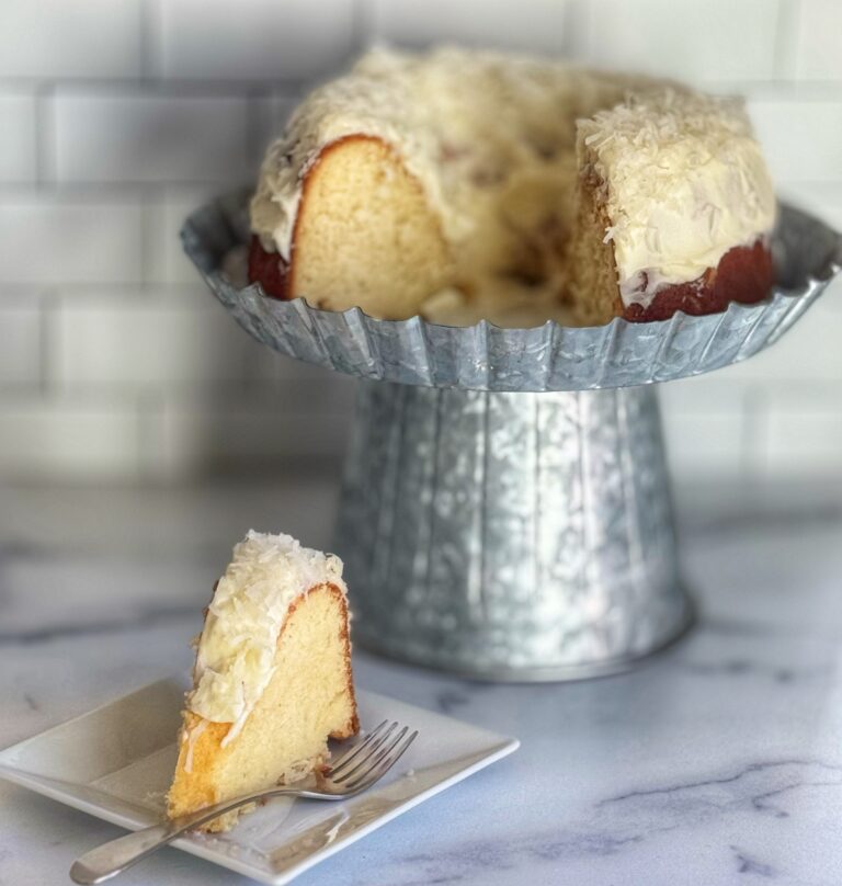 Tom Cruise White Chocolate Coconut Bundt Cake {Copycat}