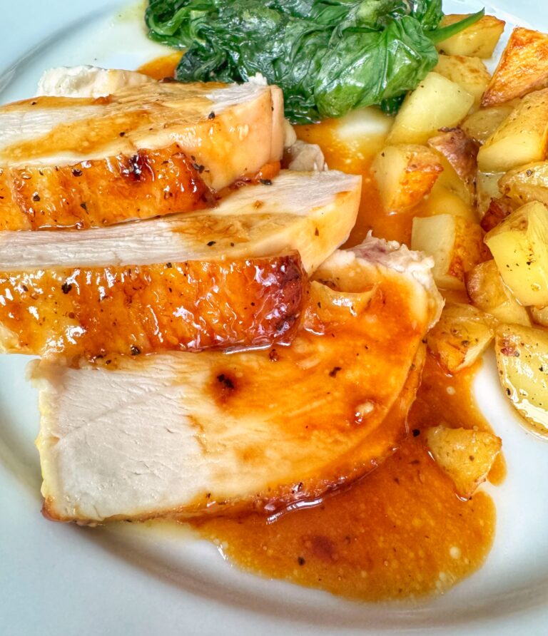 Easy Crispy Skinned Chicken a l’Orange